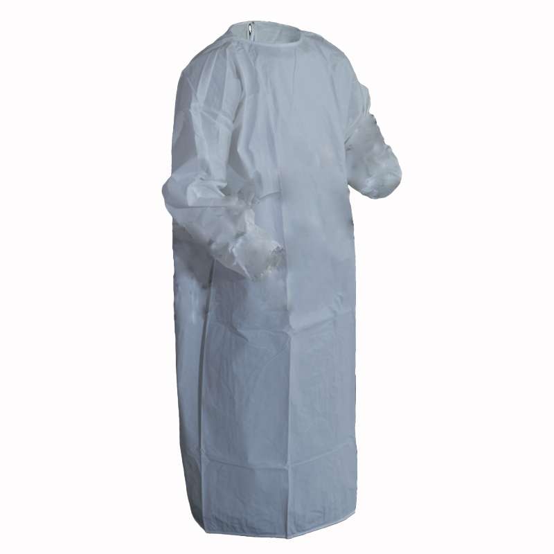 Gown, Material Polyethylene Polypropylene, White